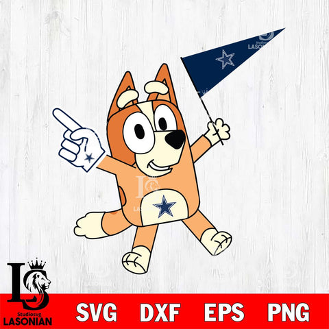 Dallas Cowboys Bingo Bluey Flag Svg Eps Dxf Png File,NFL Cut Svg Files,Digital File,Sublimation