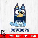 Dallas Cowboys Bluey Styles Football Cricut Files,Bluey Svg file,Digital Download ,Instant Download