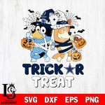Dallas Cowboys Bluey Trick or Treat Halloween 2 Svg Eps Dxf Png File, Digital Download, Instant Download