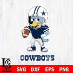 Dallas Cowboys Bluey rugby Svg Eps Dxf Png File, Digital Download ,Instant Download, Cricut File