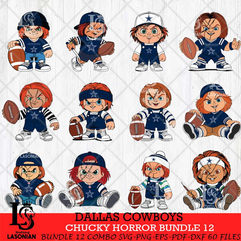 Dallas Cowboys Chucky Horror Bundle 12 SVG Svg Eps Dxf Png File, Bundle NFL svg, Digital Download, Instant Download