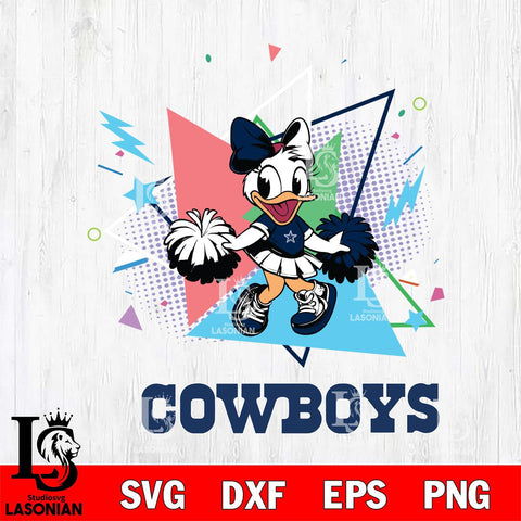 Dallas Cowboys Cute Daisy Duck Cheerleader SVG DXF EPS PNG FILE, Disney Father day File Cut,Digital Download,Instant Download,Disney Svg Files