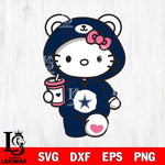 Dallas Cowboys Cute Hello Kitty Svg Eps Dxf Png File, Digital Download, Instant Download
