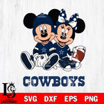 Dallas Cowboys Disney Mickey And Minnie Football Svg Eps Dxf Png File, NFL svg , Digital Download , Instant Download, Cricut File