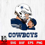 Dallas Cowboys Father And Child Rugby SVG DXF EPS PNG FILE,NFL SVG, Father day Digital Download,Instant Download, Silhouette