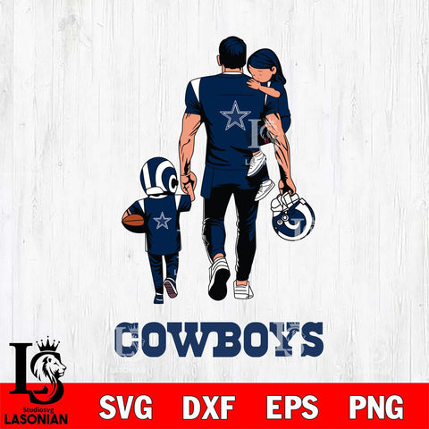 Dallas Cowboys Father And Son Football SVG DXF EPS PNG FILE,NFL SVG, Father day Digital Download,Instant Download, Silhouette