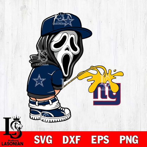 Dallas Cowboys Ghostface Piss On New York Giants Svg Eps Dxf Png File, Digital Download, Instant Download