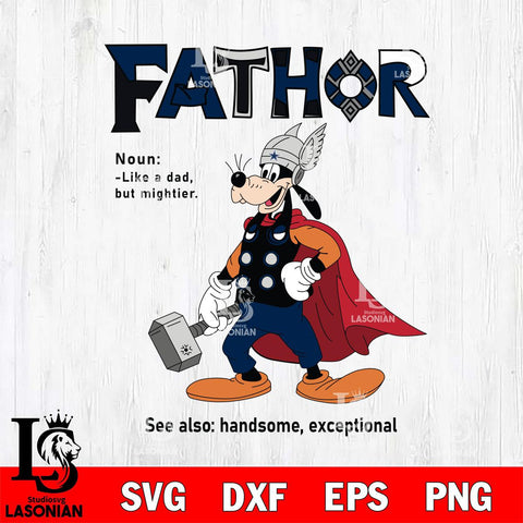 Dallas Cowboys Goofy Fathor Sport Svg Eps Dxf Png File, NFL File Cut,Digital Download,Instant Download,Disney Svg Files