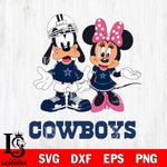Dallas Cowboys Goofy and Minnie mouse Football SVG DXF EPS PNG FILE,NFL Cricut ,Football Digital Download,Instant Download, Silhouette