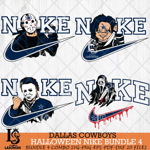 Dallas Cowboys Halloween NFL Bundle 4 Svg Eps Dxf Png File, Digital Download, Instant Download