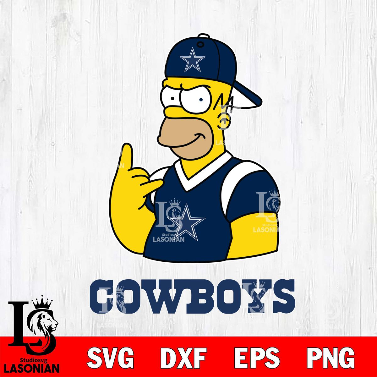 Dallas Cowboys Homer Simpson Football – lasoniansvg