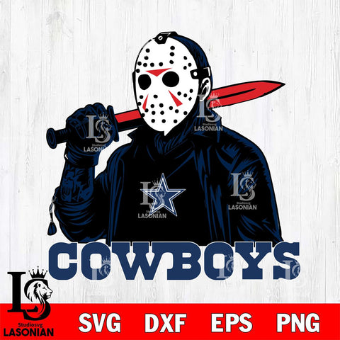 Dallas Cowboys Jason Voorhees Horror 12 Svg Eps Dxf Png File, NFL svg, Digital Download, Instant Download