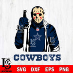 Dallas Cowboys Jason Voorhees Horror 3 Svg Eps Dxf Png File, NFL svg, Digital Download, Instant Download