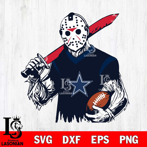 Dallas Cowboys Jason Voorhees Horror Halloween 2 Svg Eps Dxf Png File, Digital Download, Instant Download