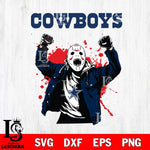 Dallas Cowboys Jason Voorhees Horror Halloween 3 Svg Eps Dxf Png File, Digital Download, Instant Download