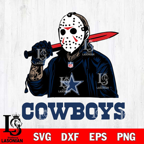 Dallas Cowboys Jason Voorhees Horror Halloween Svg Eps Dxf Png File, Digital Download, Instant Download
