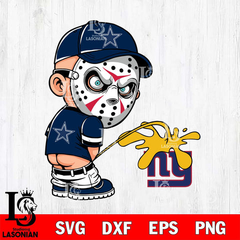 Dallas Cowboys Jason Voorhees Piss On New York Giants Svg Eps Dxf Png File, Digital Download, Instant Download