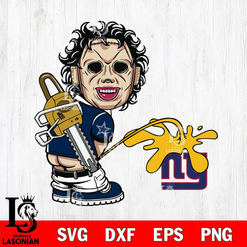Dallas Cowboys Leatherface Piss On New York Giants Svg Eps Dxf Png File, Digital Download, Instant Download