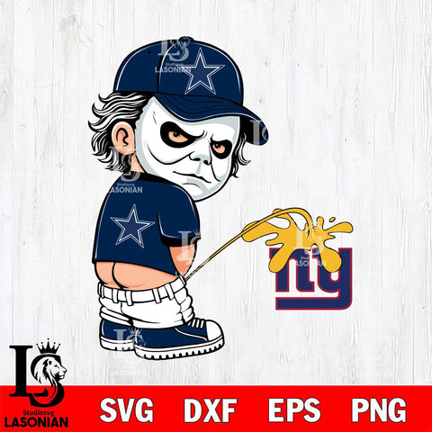 Dallas Cowboys Michael Myers Piss On New York Giants Svg Eps Dxf Png File, Digital Download, Instant Download