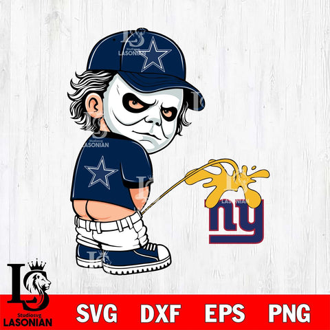 Dallas Cowboys Michael Myers Piss On New York Giants Svg Eps Dxf Png File, Digital Download, Instant Download