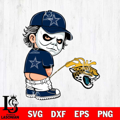 Dallas Cowboys Michael Myers Piss On Washington Commanders Svg Eps Dxf Png File, Digital Download, Instant Download