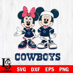 Dallas Cowboys Mickey And Minnie Football Svg Eps Dxf Png File, NFL svg , Digital Download , Instant Download, Cricut File