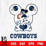 Dallas Cowboys Mickey Heart Rugby Svg Eps Dxf Png File, Digital Download ,Instant Download, Cricut File