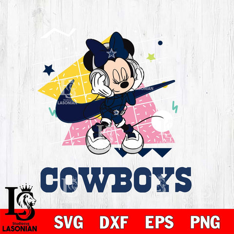 Dallas Cowboys Minnie Mouse Dancing SVG DXF EPS PNG FILE, Disney Father day File Cut,Digital Download,Instant Download,Disney Svg Files