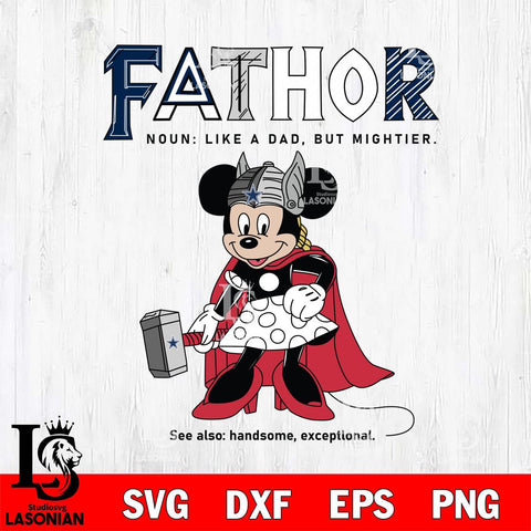 Dallas Cowboys Minnie Mouse Fathor Sport Svg Eps Dxf Png File, NFL File Cut,Digital Download,Instant Download,Disney Svg Files