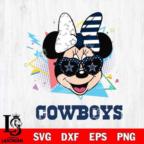 Dallas Cowboys Minnie Mouse Love Sport SVG DXF EPS PNG FILE, Disney Father day File Cut,Digital Download,Instant Download,Disney Svg Files