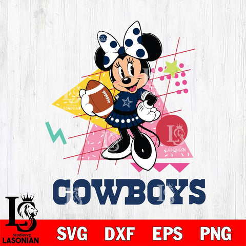 Dallas Cowboys Minnie Mouse Sport SVG DXF EPS PNG FILE, Disney Father day File Cut,Digital Download,Instant Download,Disney Svg Files