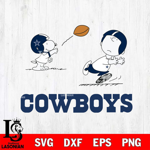 Dallas Cowboys Peanuts play football SVG DXF EPS PNG FILE,Snoopy File Cut, Nfl Digital Download,Instant Download, Silhouette