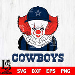Dallas Cowboys Pennywise Horror Sport 10 Svg Eps Dxf Png File, NFL svg, Digital Download, Instant Download