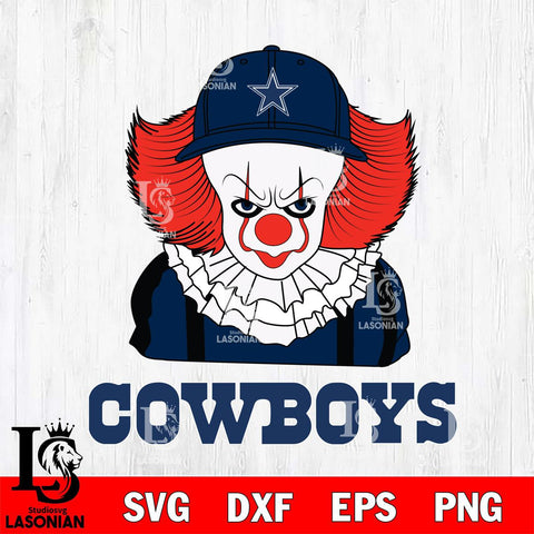 Dallas Cowboys Pennywise Horror Sport 10 Svg Eps Dxf Png File, NFL svg, Digital Download, Instant Download