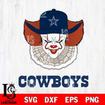 Dallas Cowboys Pennywise Horror Sport 12 Svg Eps Dxf Png File, NFL svg, Digital Download, Instant Download