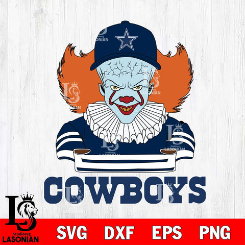 Dallas Cowboys Pennywise Horror Sport 2 Svg Eps Dxf Png File, NFL svg, Digital Download, Instant Download
