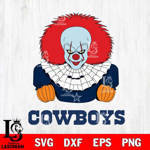 Dallas Cowboys Pennywise Horror Sport 3 Svg Eps Dxf Png File, NFL svg, Digital Download, Instant Download