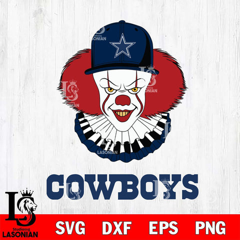 Dallas Cowboys Pennywise Horror Sport 4 Svg Eps Dxf Png File, NFL svg, Digital Download, Instant Download