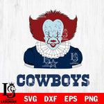 Dallas Cowboys Pennywise Horror Sport 5 Svg Eps Dxf Png File, NFL svg, Digital Download, Instant Download