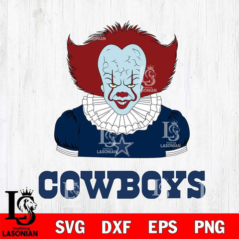 Dallas Cowboys Pennywise Horror Sport 5 Svg Eps Dxf Png File, NFL svg, Digital Download, Instant Download
