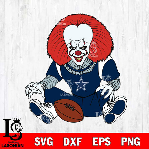 Dallas Cowboys Pennywise Horror Sport 6 Svg Eps Dxf Png File, NFL svg, Digital Download, Instant Download