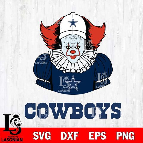 Dallas Cowboys Pennywise Horror Sport 7 Svg Eps Dxf Png File, NFL svg, Digital Download, Instant Download