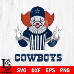 Dallas Cowboys Pennywise Horror Sport 8 Svg Eps Dxf Png File, NFL svg, Digital Download, Instant Download
