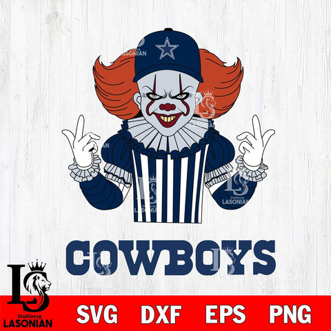 Dallas Cowboys Pennywise Horror Sport 8 Svg Eps Dxf Png File, NFL svg, Digital Download, Instant Download