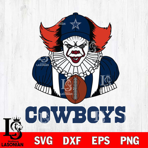 Dallas Cowboys Pennywise Horror Sport 9 Svg Eps Dxf Png File, NFL svg, Digital Download, Instant Download