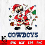 Dallas Cowboys Santa Claus Football Svg Eps Dxf Png File,NFL Svg Files,Digital Download,Sublimation,Instant Download