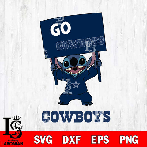 Dallas Cowboys Stitch Go cheer SVG DXF EPS PNG FILE, NFL File Cut, Digital Download,Instant Download, Silhouette, Cricut
