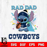 Dallas Cowboys Stitch Rad Dad SVG DXF EPS PNG FILE, Disney Father day File Cut,Digital Download,Instant Download,Disney Svg Files