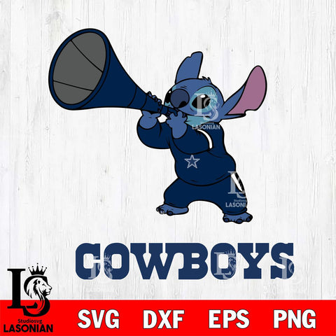Dallas Cowboys Stitch vuvuzela SVG DXF EPS PNG FILE, NFL File Cut, Digital Download,Instant Download, Silhouette, Cricut