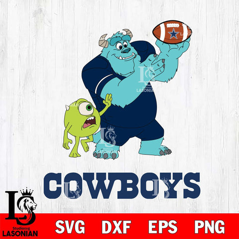 Dallas Cowboys Sully & Mike Football Cricut,Christmas SVG DXF EPS PNG FILE, Digital Download,Instant Download, Silhouette